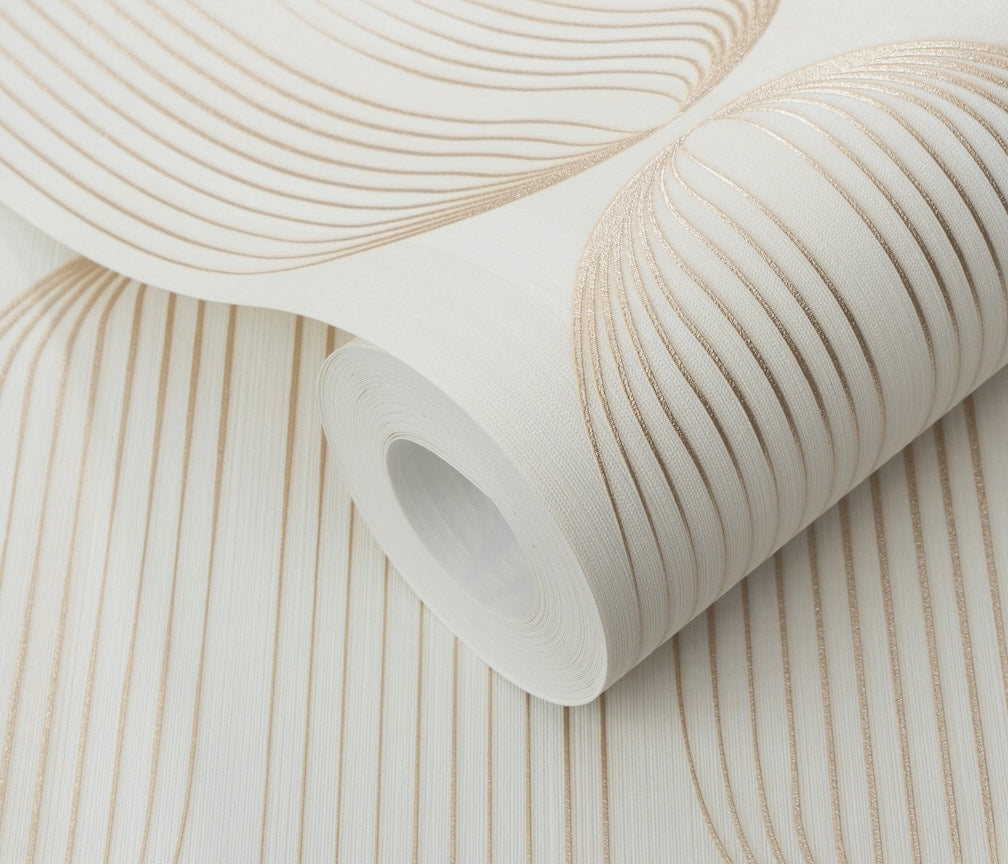 ELLE Decoration Orbit Lines Cream Wallpaper