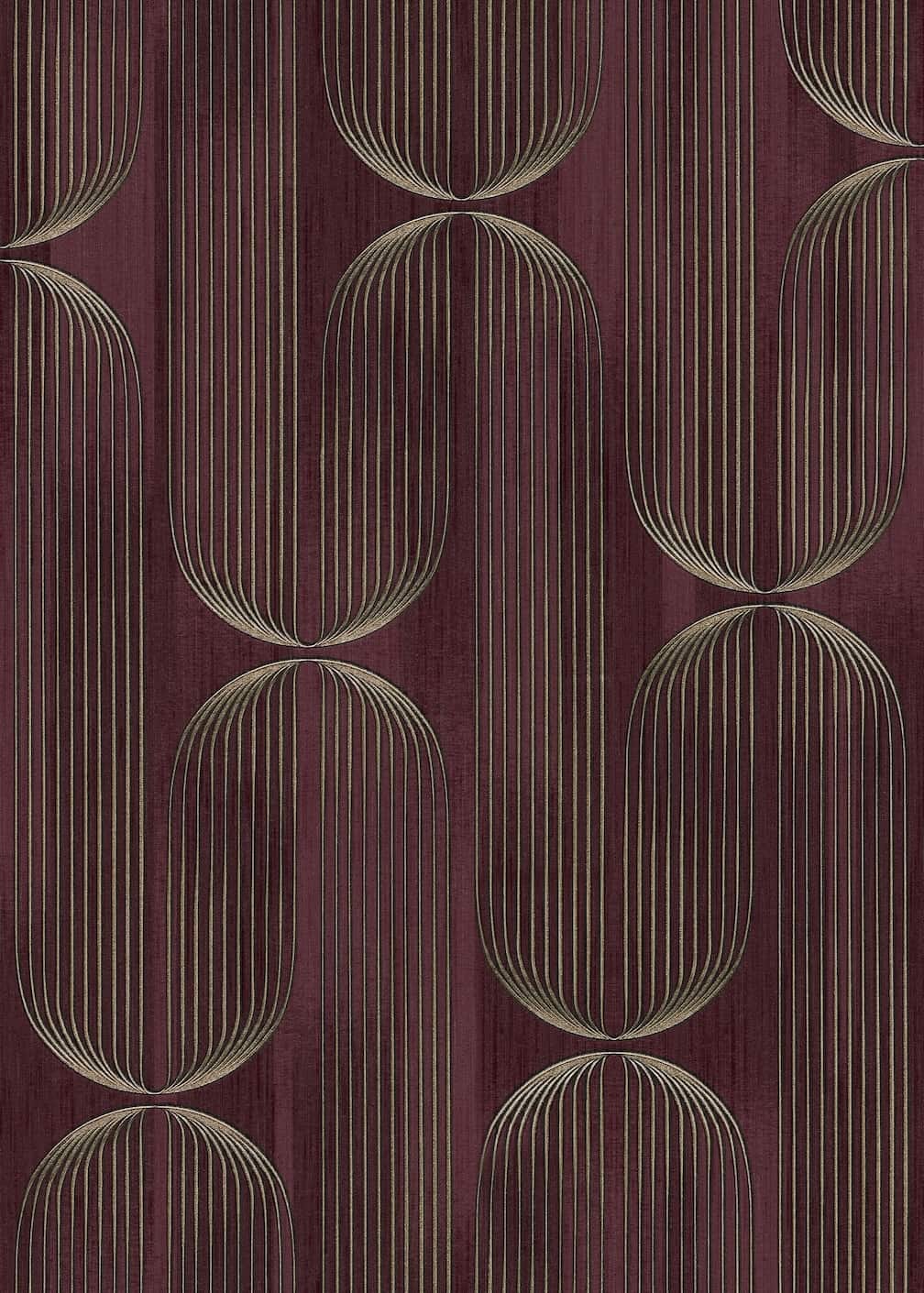 ELLE Decoration Orbit Lines Purple Wallpaper