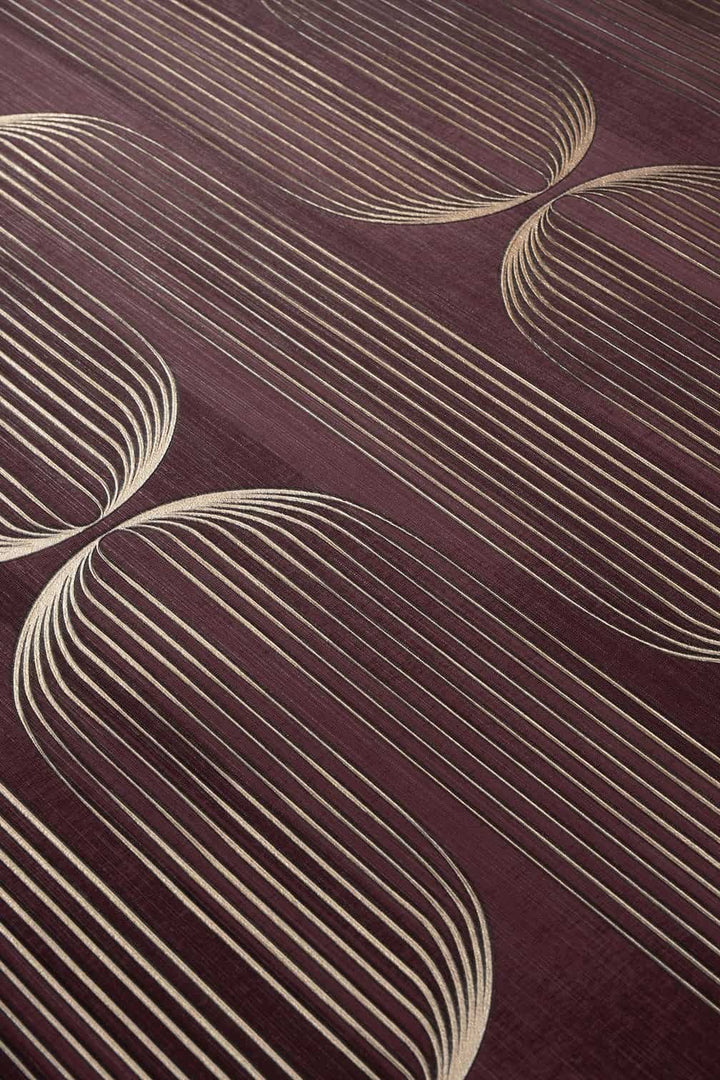 ELLE Decoration Orbit Lines Purple Wallpaper