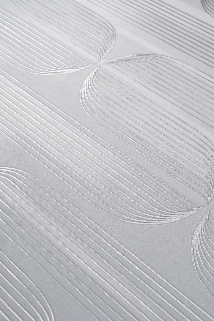 ELLE Decoration Orbit Lines Silver Wallpaper