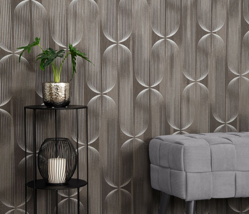 Erismann Graphic Grey Wallpaper