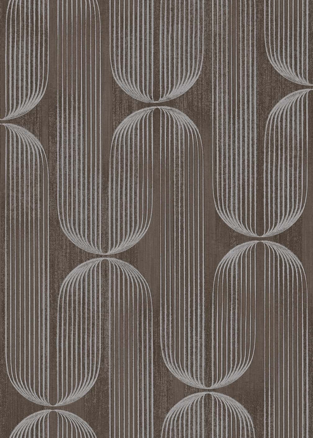 ELLE Decoration Orbit Lines Taupe Wallpaper