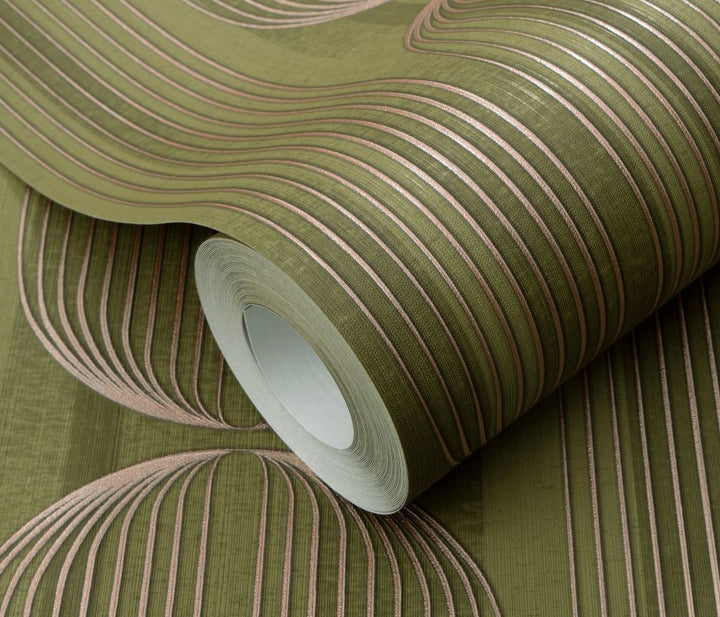 Erismann Graphic Green Wallpaper