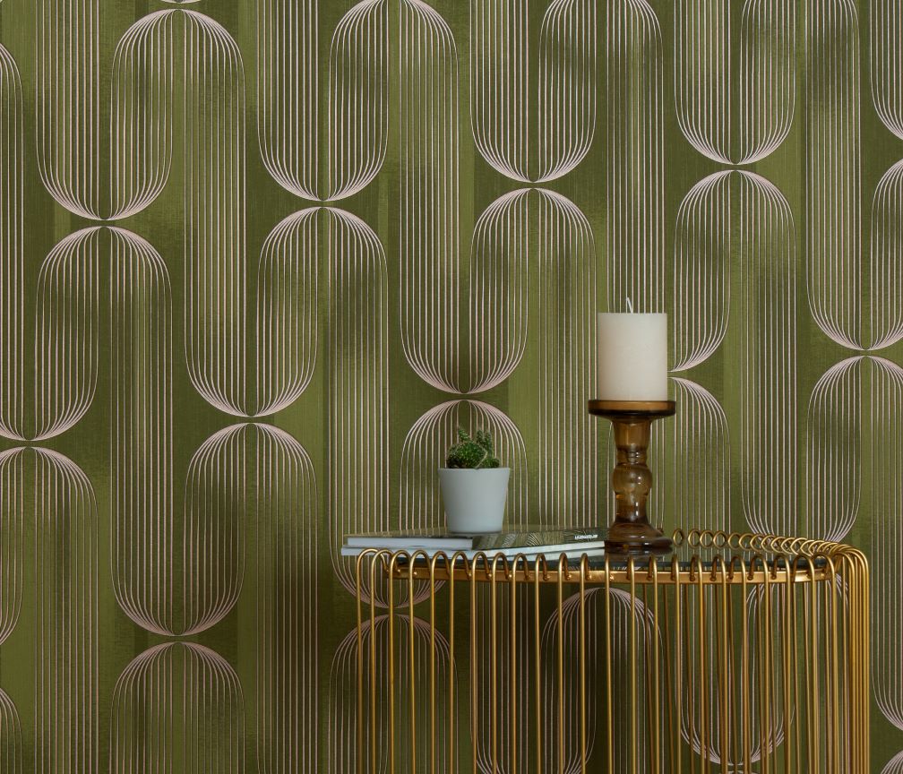 Erismann Graphic Green Wallpaper
