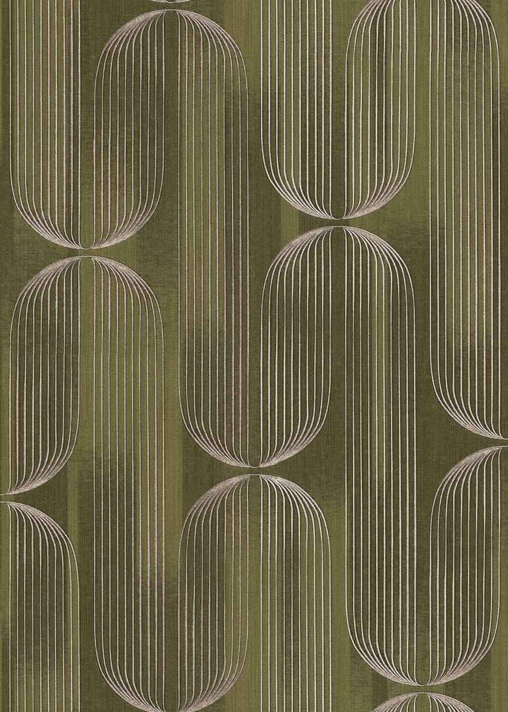 Erismann Graphic Green Wallpaper