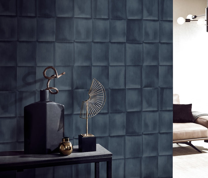 ELLE Decoration Radiance Square Blue Wallpaper