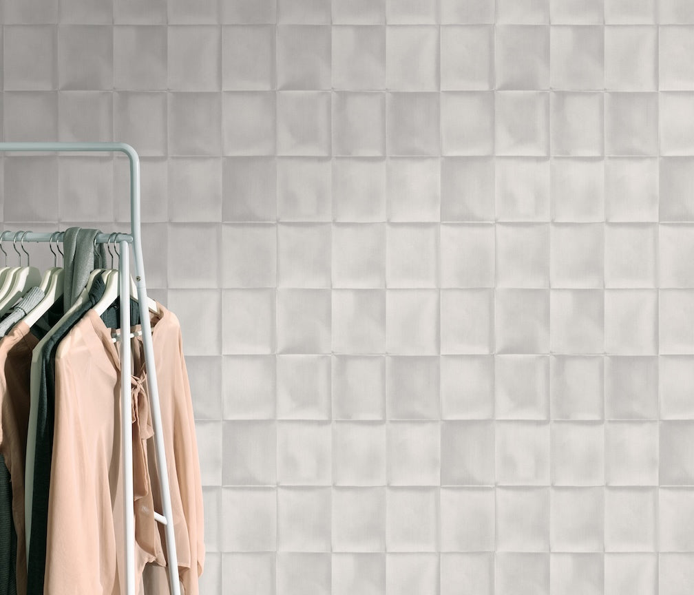 ELLE Decoration Radiance Square Grey Wallpaper