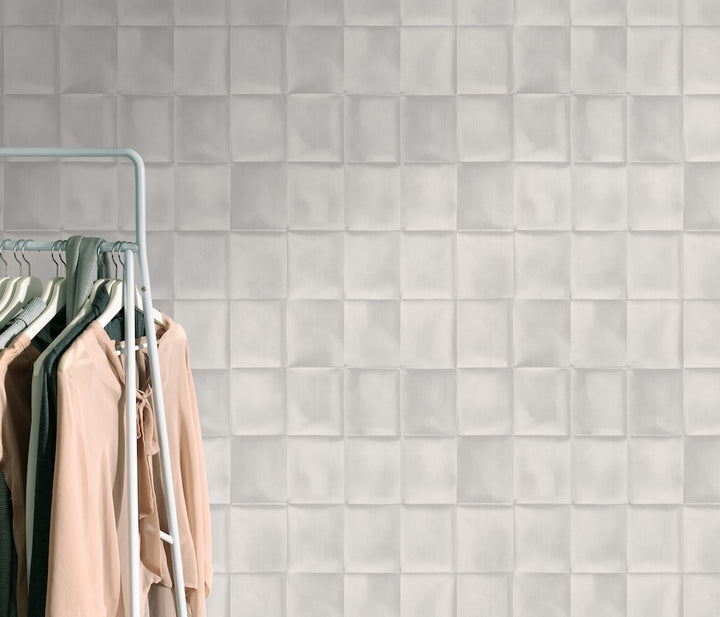 ELLE Decoration Radiance Square Grey Wallpaper