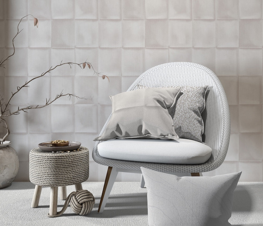 ELLE Decoration Radiance Square Grey Wallpaper