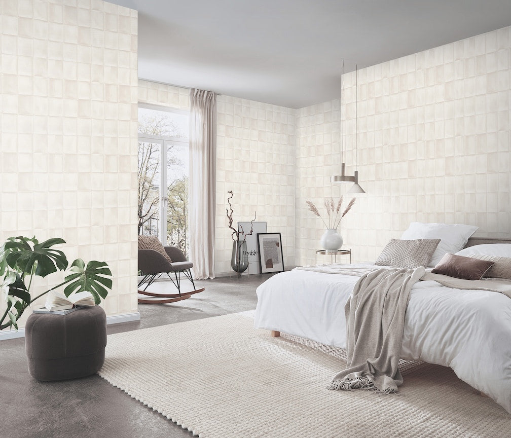 ELLE Decoration Radiance Square Cream Wallpaper