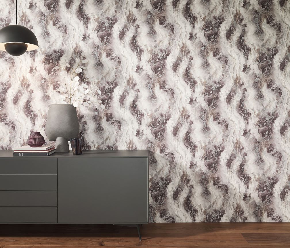 Erismann Marble Violet Wallpaper