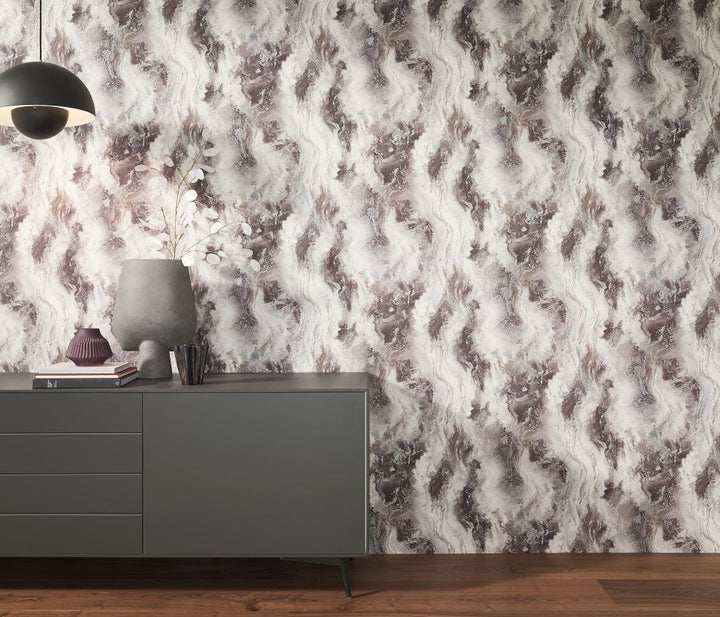 Erismann Marble Violet Wallpaper