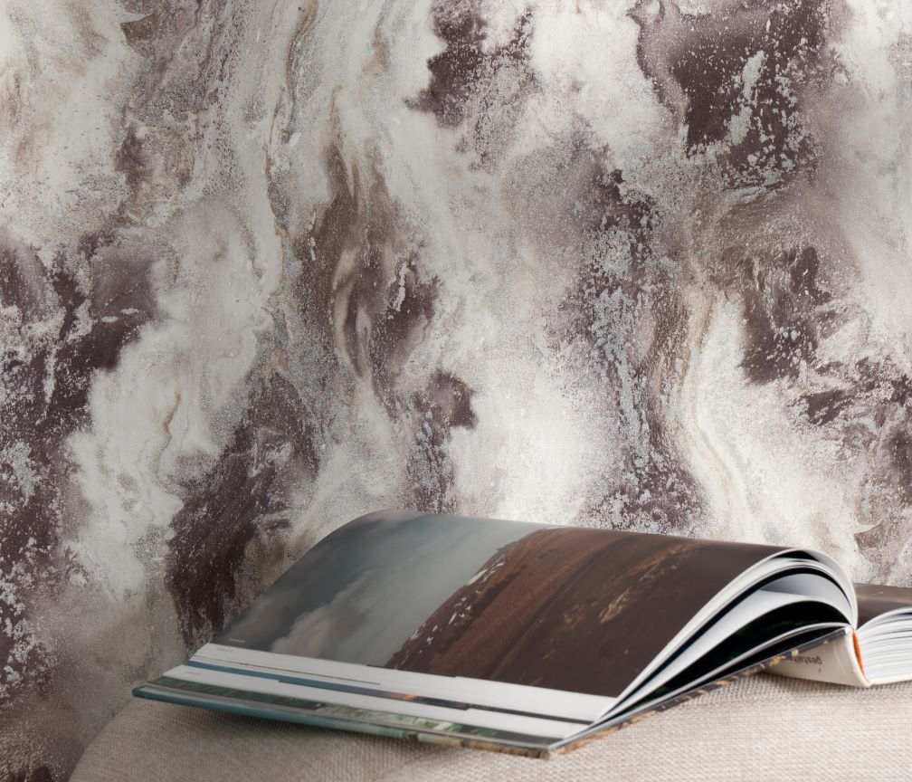 Erismann Marble Violet Wallpaper