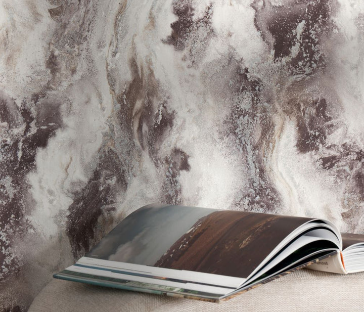 Erismann Marble Violet Wallpaper
