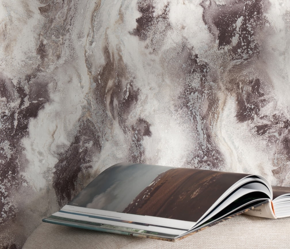 ELLE Decoration Cosmic Marble Violet Wallpaper
