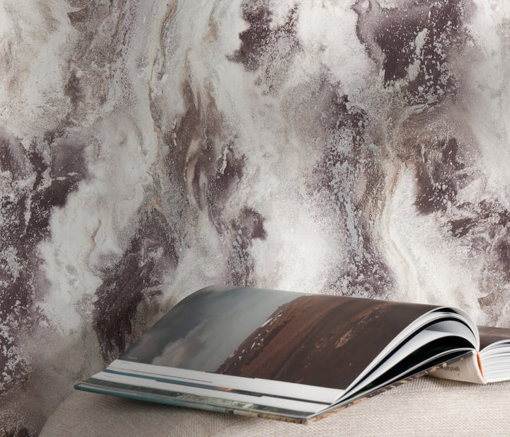 ELLE Decoration Cosmic Marble Violet Wallpaper