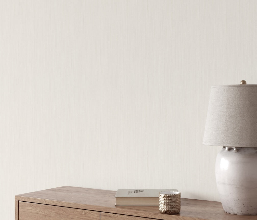ELLE Decoration Cadence Plain White Wallpaper