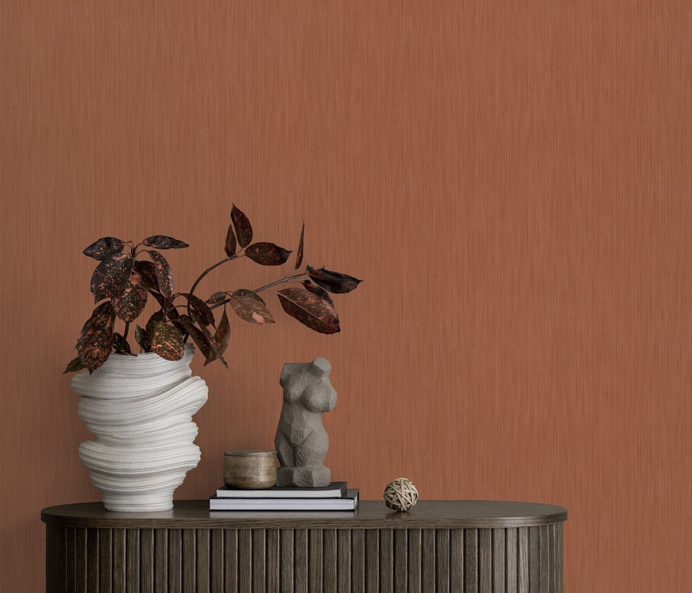 ELLE Decoration Cadence Plain Orange Wallpaper