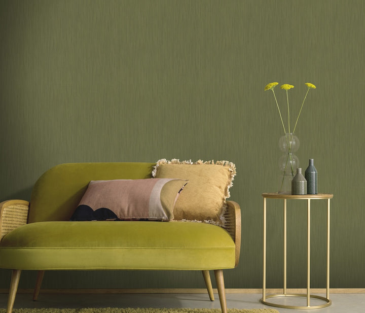 ELLE Decoration Cadence Plain Green Wallpaper