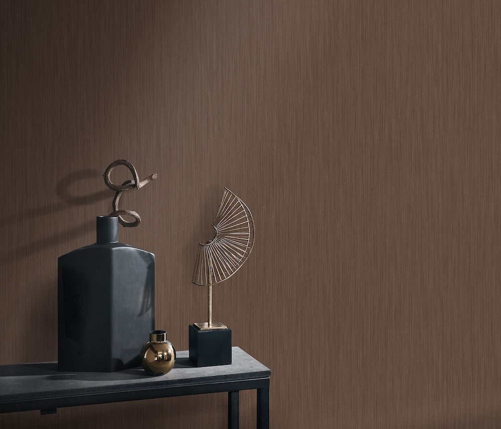 ELLE Decoration Cadence Plain Brown Wallpaper