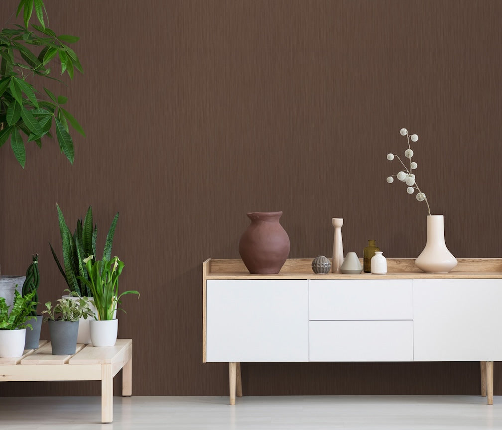 ELLE Decoration Cadence Plain Brown Wallpaper