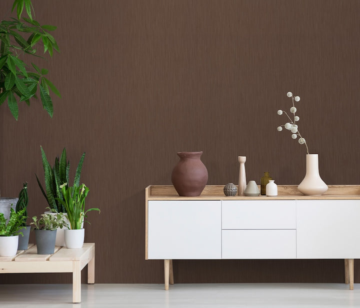ELLE Decoration Cadence Plain Brown Wallpaper