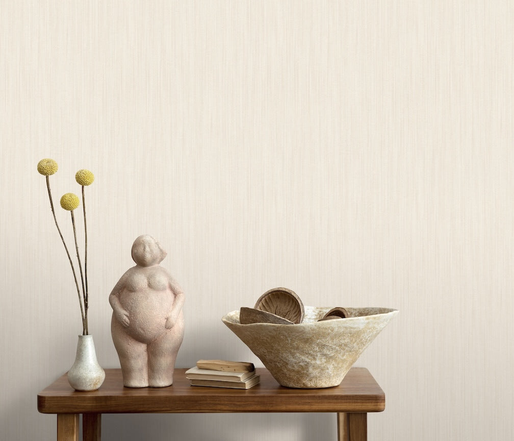 ELLE Decoration Cadence Plain Cream Wallpaper