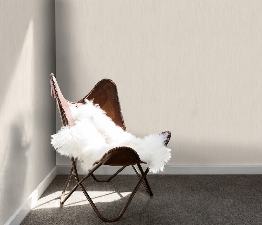 ELLE Decoration Cadence Plain Cream Wallpaper