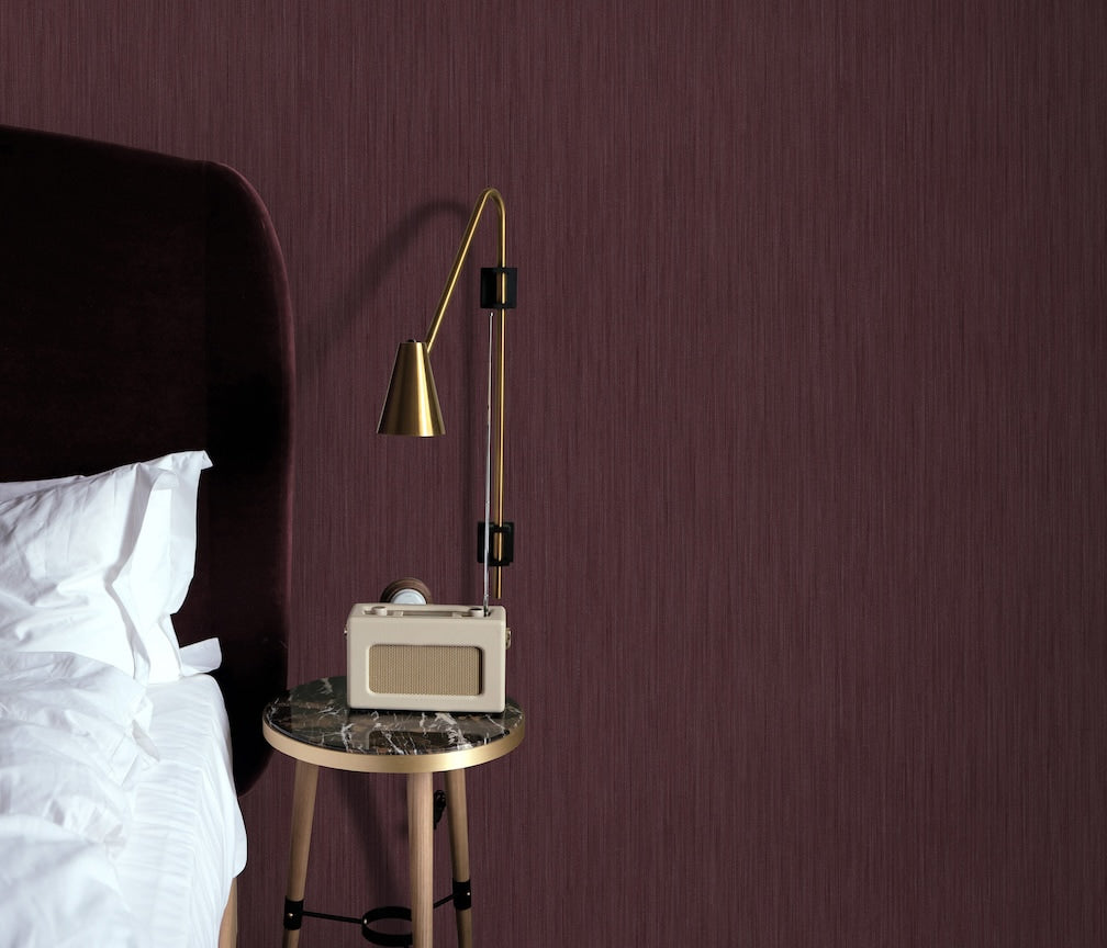 ELLE Decoration Cadence Plain Burgundy Wallpaper