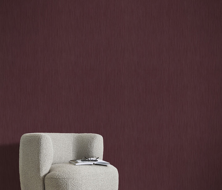 ELLE Decoration Cadence Plain Burgundy Wallpaper