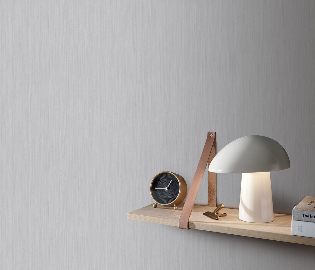 ELLE Decoration Cadence Plain Light Grey Wallpaper