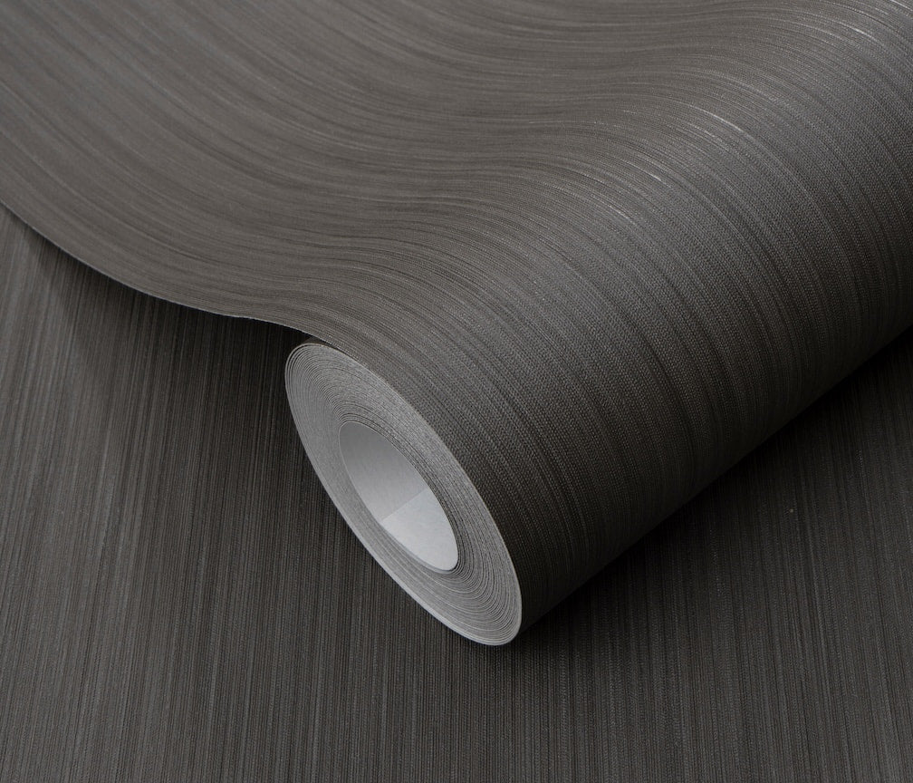 ELLE Decoration Cadence Plain Dark Brown Wallpaper