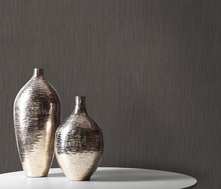ELLE Decoration Cadence Plain Dark Brown Wallpaper