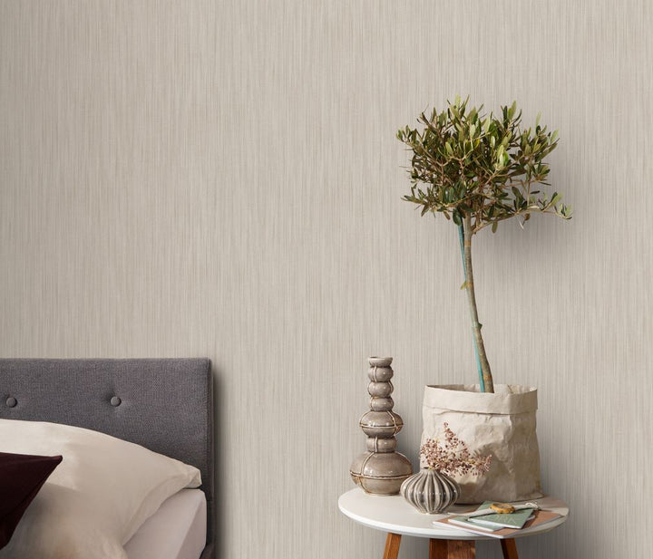 Erismann Striped Taupe Wallpaper
