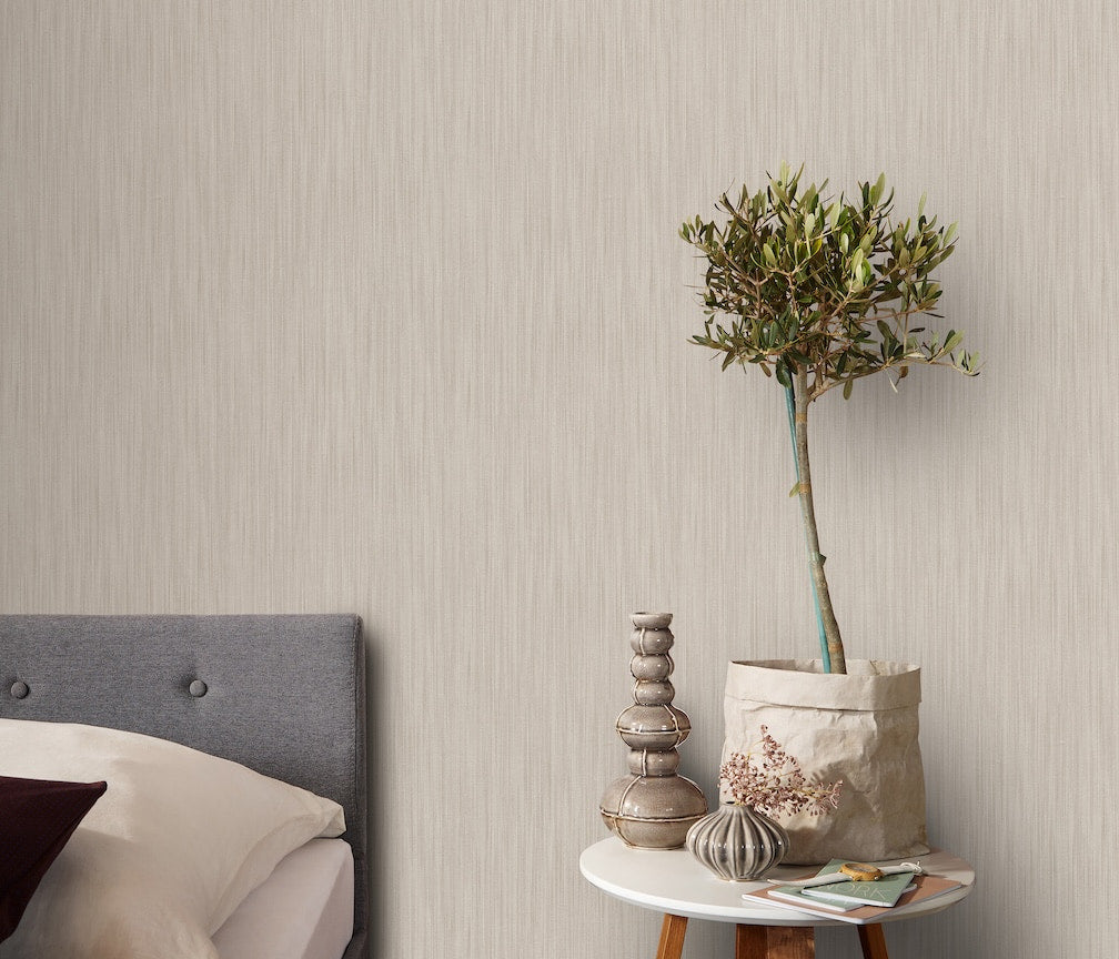 Erismann Striped Taupe Wallpaper