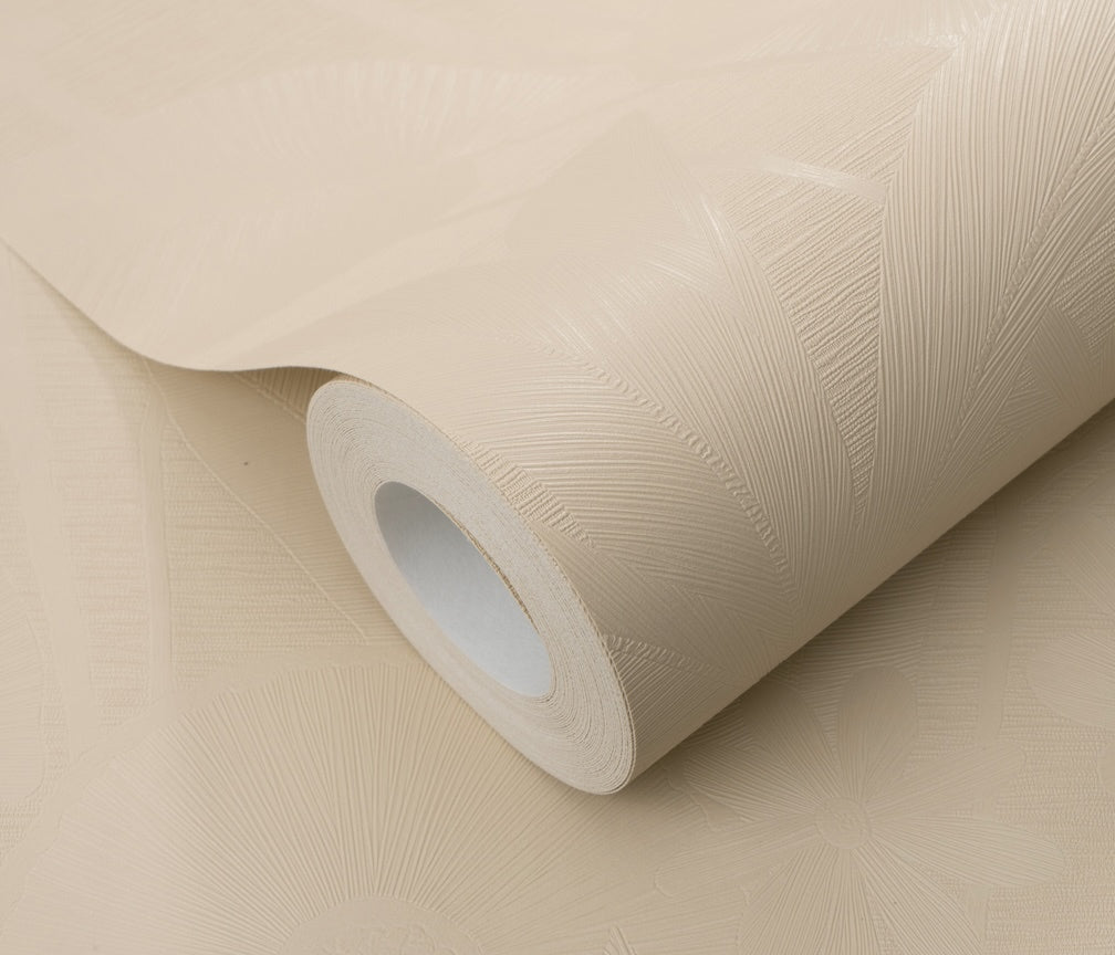 ELLE Decoration Floral Echo Leaves Beige Wallpaper