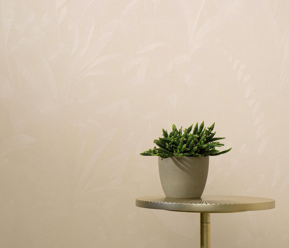 ELLE Decoration Floral Echo Leaves Beige Wallpaper