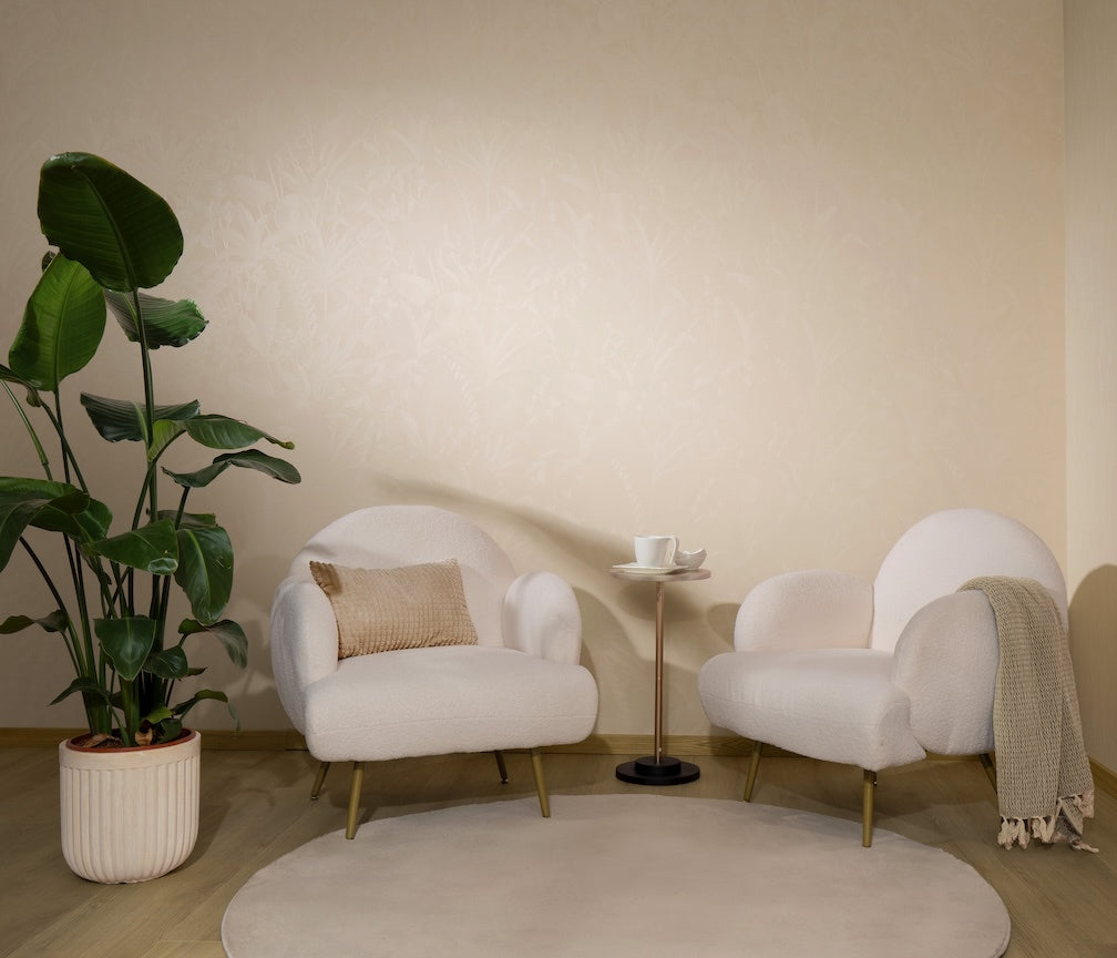 ELLE Decoration Floral Echo Leaves Beige Wallpaper