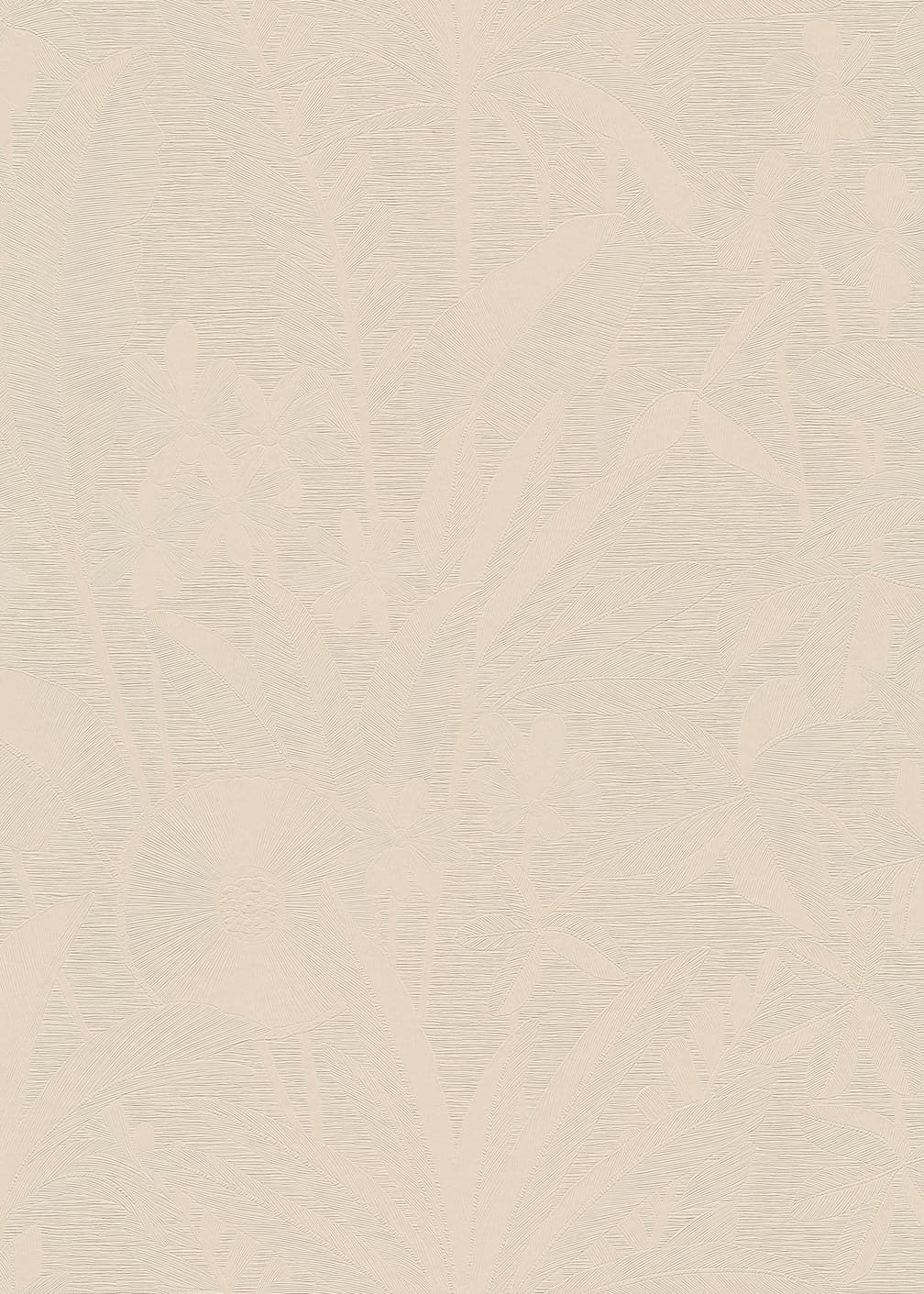 ELLE Decoration Floral Echo Leaves Beige Wallpaper