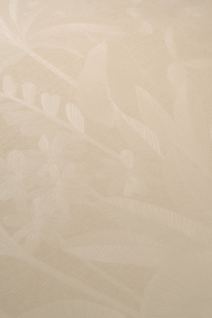 ELLE Decoration Floral Echo Leaves Beige Wallpaper