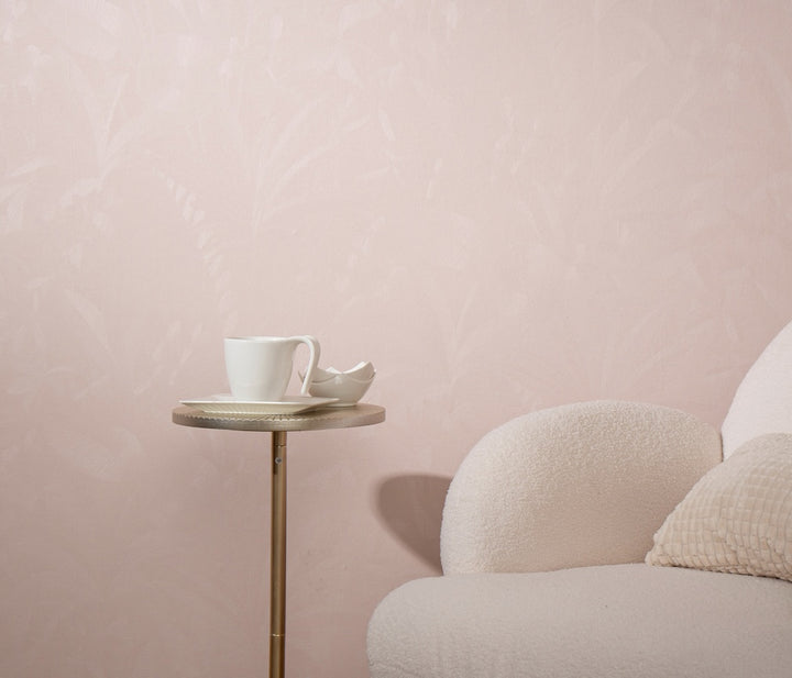 ELLE Decoration Floral Echo Leaves Pink Wallpaper