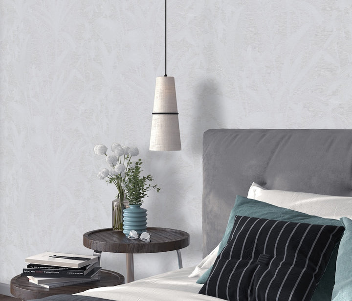 ELLE Decoration Floral Echo Leaves Grey Wallpaper