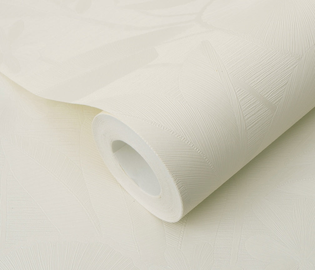 ELLE Decoration Floral Echo Leaves Cream Wallpaper