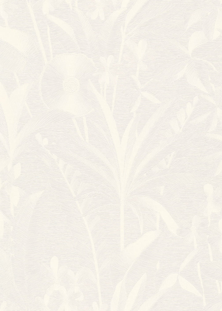 ELLE Decoration Floral Echo Leaves Cream Wallpaper