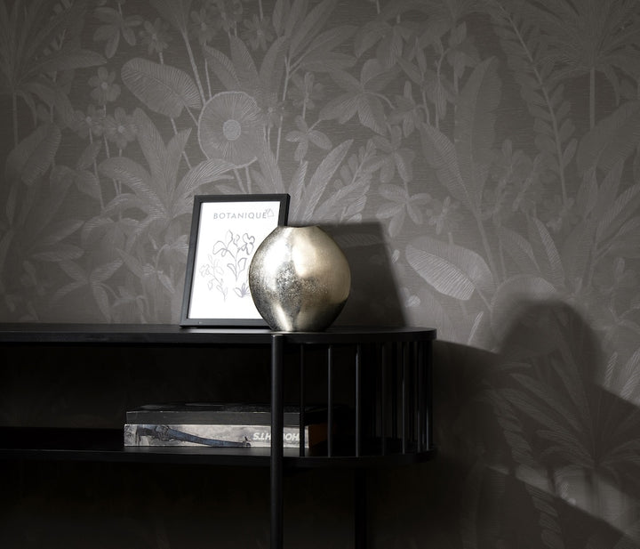 ELLE Decoration Floral Echo Leaves Taupe Wallpaper