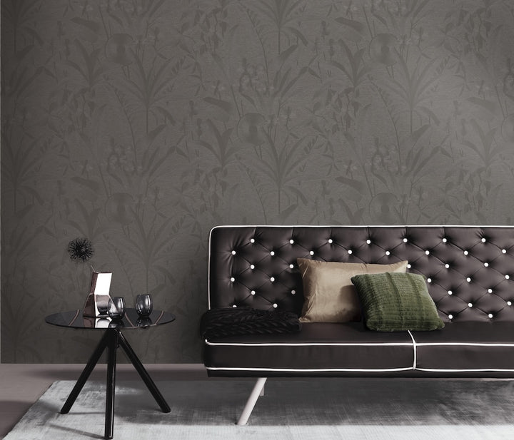 ELLE Decoration Floral Echo Leaves Taupe Wallpaper