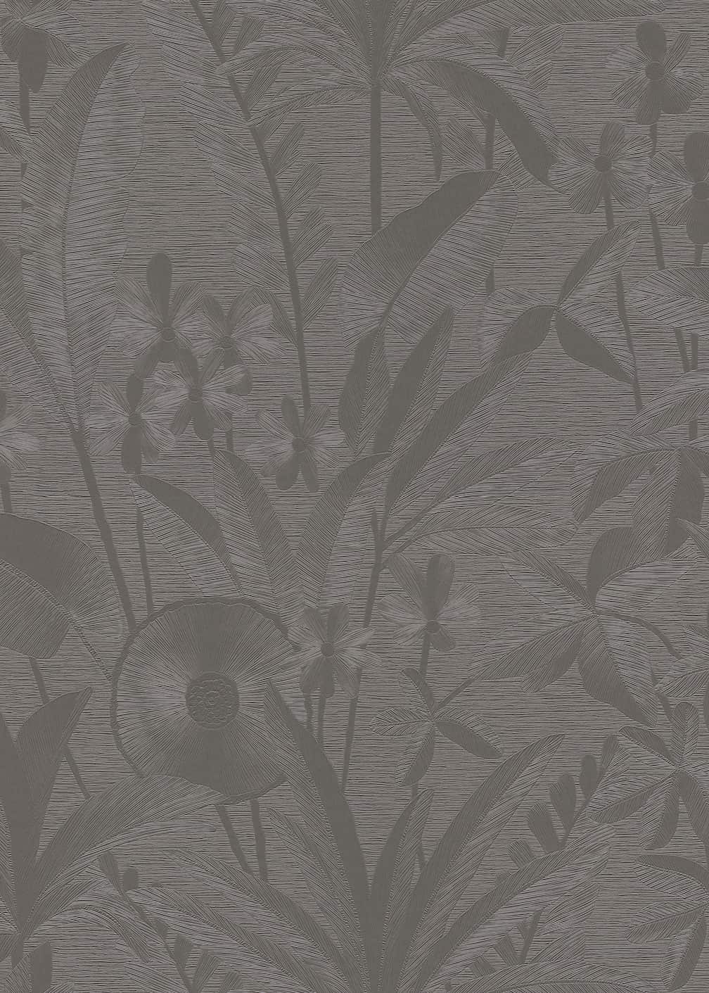 ELLE Decoration Floral Echo Leaves Taupe Wallpaper
