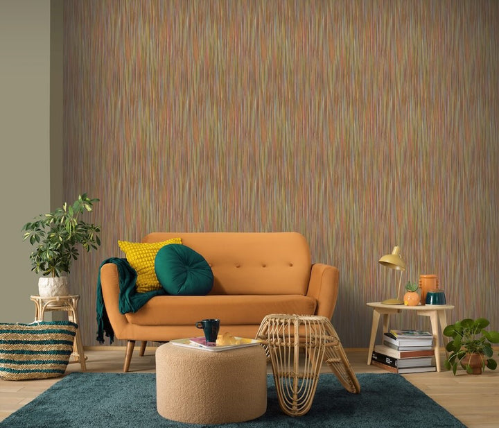 ELLE Decoration Silent Flow Olive Wallpaper