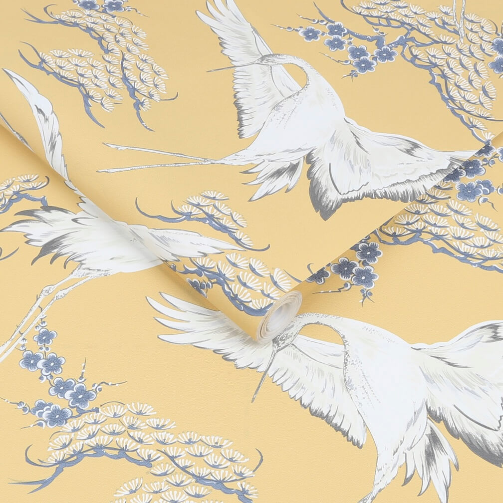 Superfresco Easy Cranes Ochre Wallpaper