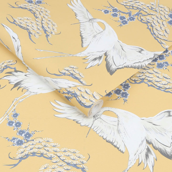 Superfresco Easy Cranes Ochre Wallpaper